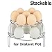 Lakatay Stackable Updated 2 Pack Stainless Steel Instant Pot/Pressure Cooker/Cooking Pot Accessories Steam Rack Kitchen Utensils
