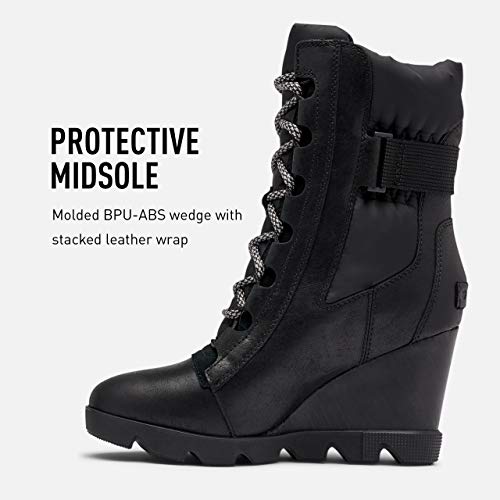Sorel-Womens-Joan-Uptown-Mid-Lace-Boot-Rain-Waterproof-Black