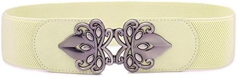 Womens Vintage Wide Elastic Stretch Waist Belt Retro Cinch Belt