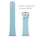 WFEAGL Compatible iWatch Band 38mm 40mm, Top Grain Leather Band for iWatch Series 4,Series 3,Series 2,Series 1,Sport, Edition (38mm 40mm,Tiffany Blue Band+Silver Adapter)