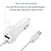 Car Charger for Galaxy S7 S7edge S6/S6 edge/S6edge+ Note 5 , Impowely Micro USB Ultra Rapid Car Charger For Samsung Galaxy S7 S6 S5 S3 S4 Note 2 Note 3 Coiled Cable (White)