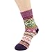 Hippih 5 Pairs Socks Womens Vintage Style Winter Thick Knitting Warm Wool Crew 5 Pairs-a