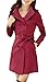 ZSHOW Women's Long Sleeves Outwear Double Breasted Dress Jacket Trench Coat(US L)Wine Red