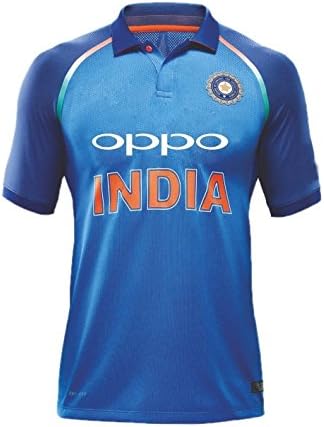 YSG Team India Fan Oppo Cricket Jersey 2017-2018 (Plain Half Sleeves, 44 inch) Yogi Sports