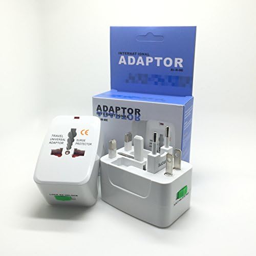 PEMORN Universal Travel Power Adapter, American Charger Adapter Plugs for Universal World Wide,White