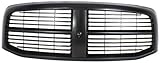 Grille for Dodge Full Size P/U 06-09 Horizontal Bar Insert Plastic Painted-Black New Body Style
