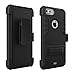 iPhone 7 Plus Case, Comsoon Heavy Duty Shockproof Armor Drop Protection Case Cover with Card Slot, Built-in Kickstand + Swivel Belt Clip Holster for Apple iPhone 7 Plus (black)