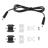 Albrillo 39 inch Interconnect Cable, Mounting Connector, Installation Clips, for LED Under Cabinet Lighting Accessories