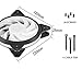 upHere 6-Pack 120mm 3-Pin High Airflow Quiet Edition Red LED Case Fan for PC Cases, CPU Coolers, and Radiators T3RD3-6