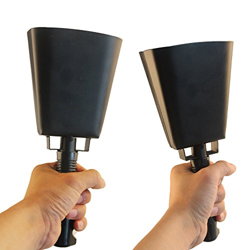 YELAIYEHAO 10 Inch Steel Cowbell with Handle Cheering Bell for Sports Events Large Solid School Bells & Chimes Percussion Musical Instruments Call Bell - Thumbnail 3