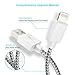 VIVK Charger Cable 4 Pack 10FT 6FT 6FT 3FT Long Nylon Braided USB Fast Charging & Syncing Cord Compatible for iPhone X iPhone 8 8 Plus 7 7 Plus 6s 6s Plus 6 6 Plus iPad iPod Nano Silver