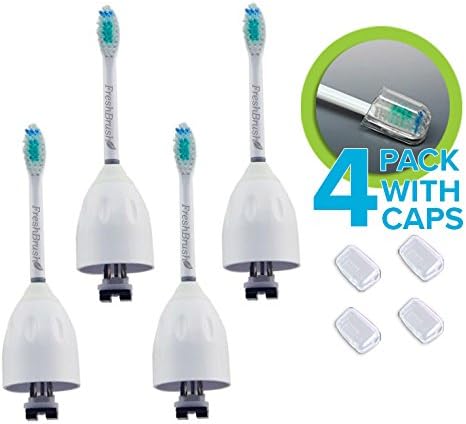 Premium Replacement Toothbrush Heads | Fits Philips Sonicare E-Series Handles Advance, Essence, Elite, CleanCare and Extreme | Soft Reminder Bristles | 4 Pack