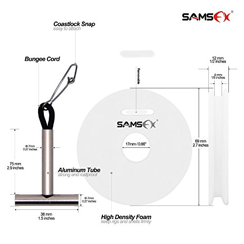 SAMSFX Tenkara Line Winder Rigging Foam Spools Sponge with Tippet Holders Combo for Fishing Line Leader Organizer Storage Accessories (Small Tippet Holder & 3 Rigging Foam Combo) - Thumbnail 2