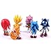 6 Pcs Sonic Hedgehog figures Characters set of 6 Action Figure Toys Premium Sonic Cake Toppers Sonic cake decorations and Party Favors for sonic party supplier birthday
