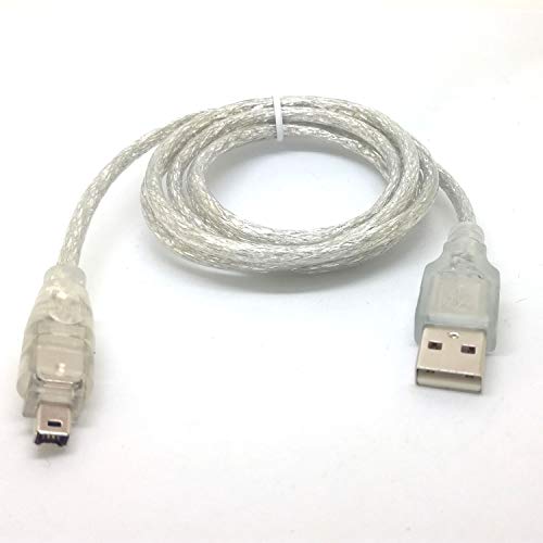 GuangMaoBo USB A Male Data Cable Firewire IEEE 1394 iLink for Mini DV HDV Camcorder to Laptop Computer Pc to Edit PC thinkpad MAC MacBook Cord Copy Play Video -for MacBook PRO THINKPAD HP DELL Laptop