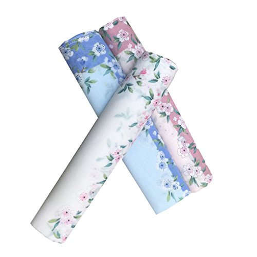 6 pcs Set of Womens Large Soft Cotton Hankerchiefs -43cm Square