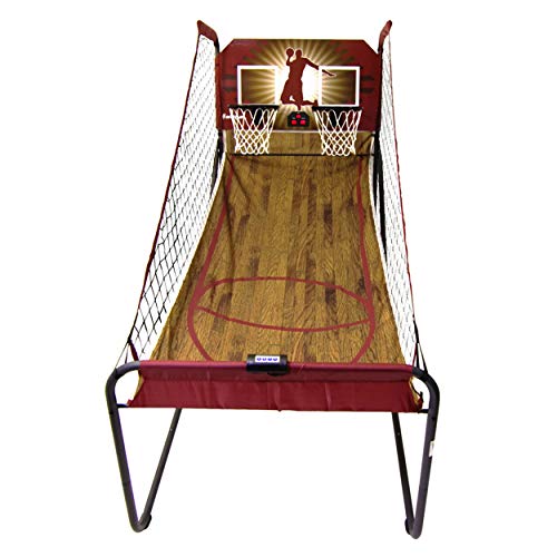 Harvil Double-Swish Electronic Basketball Game with 8 Game Options, Six 7-Inch Basketballs, 2 Steel Rims and Inflation Pump