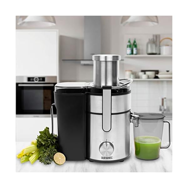 Duronic Juicer JE10 | Centrifugal Juice Extractor | 2 Speed Settings | 1000W | Stainless-Steel | Wide Mouth | For Whole…