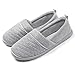 ChicNChic Women Comfort Cotton Soft Sole Indoor Slippers Anti-Slip House Shoes Grey 7 B(M) US