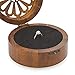 Ella Celebration Wood Ring Bearer Box, Wedding Ceremony Ring Holder Boxes, Wooden Decorative Engagement Proposal Jewelry Box Favor, Rustic Laser Cut Gift Display (Round)