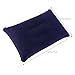 Super-thick Flocking Fabric Inflatable Pillow Portable Travel Pillow(Dark Blue)