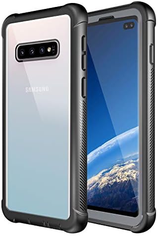 Justcool Clear Samsung Galaxy S10 Plus Case 6.4 Inch, Shockproof Cover with Transparent Bumper Slim Thin Case Compatible with Samsung Galaxy S10 Plus (2019), Clear