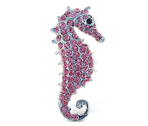 Puzzled Sea Horse Refrigerator Sparkling Magnets with Crystals - Ocean / Sea Life Theme - Unique Affordable Gift and Souvenir - Item #7205