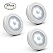 【6 LED】Motion Sensor Light, Mulcolor Motion Sensor Night Light Wireless Tap Lamp Stick-On Light Nightlight Closet Light,with FREE 3M Adhesive,for Hallway, Closet, Bathroom, Bedroom, Nursery ( 3 Pack )