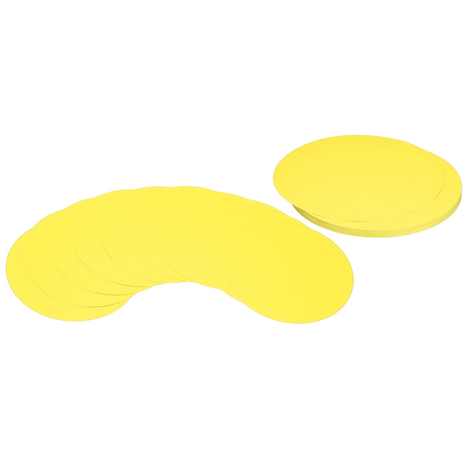 PATIKIL 11inch Circle Card Stock, 36Pcs Round Shape Cutouts Paper Thick Cardstock Coaster for DIY Craft Projects Classroom Bulletin Board Decor, Yellow