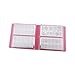 PUEEN 40 Slots Nail Art Stamping Plates Holder Case Plate Organizer in Soft Pink Peach-BH000531