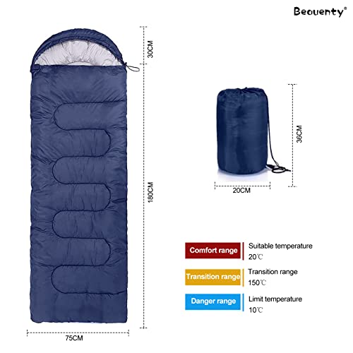 Beauenty 180CM bag length, cap is 30CM long Outdoor Camping Summer Camping Sleeping Bag Lunch 200g Envelope Hooded Sleeping Bag