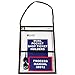 C-Line Stitched Dual Pocket Shop Ticket Holder with Hanging Strap, Both Sides Clear, 9 x 12 Inches, 15 per Box (38912)