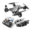 Drones With 1080p Hd Camera,5g Wifi Fpv Real Time Transmission,Gesture Selfie,Altitude Hold,Foldable Quadcopte Drone For…
