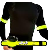 AVANTO Running Led Armband, High Visibility Safety Lights 2-Pack, Reflective Arm Bands for Runner...