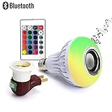 Autai Smart Bulb with Bluetooth Speaker and 24 Keys Remote Control RGB Multi Color Changing Dimmable