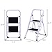 Giantex 2 Step Ladder Folding Steel Step Stool Steel Stepladders with Anti-slip Heavy Duty with 330Lbs Capacity