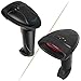 Flexzion USB Wired Barcode Scanner Automatic Handheld Laser Scan Scanning Gun Bar-Code Reader with Hands Free Adjustable Stand and 6ft Cable for Supermarket Library File Management Tracking POS