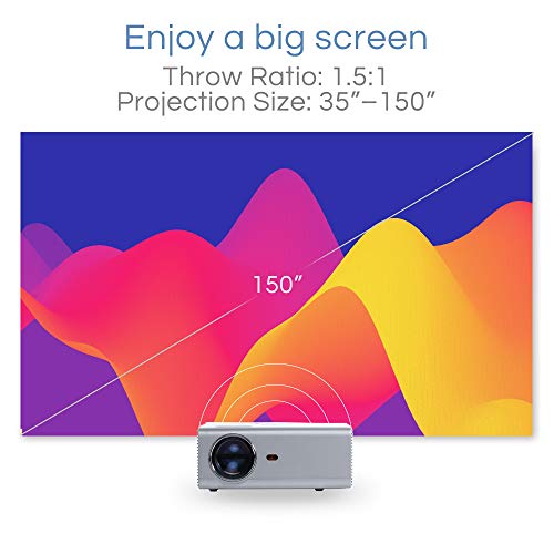 iCODIS T400 Mini Projector 3800 Lumens, 720P Native Resolution, Full HD 1080P Supported, Compatible with Smartphone/ Tablet/ PS4/ PC /HDMI / USB / VGA / AV - Thumbnail 2