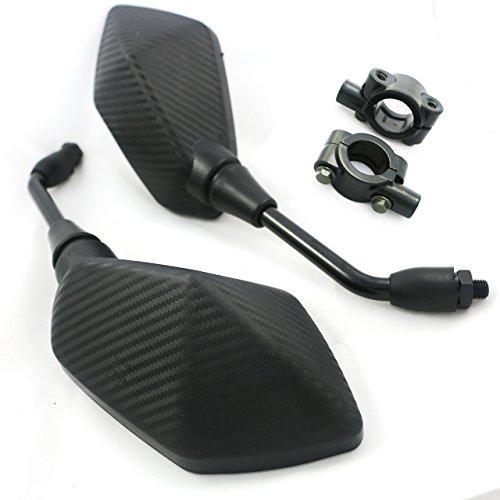 image for Yibid Set of Motorcycle Rear View Mirrors, with 7/8