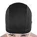 Leeons 5 PCS Spandex Dome Style Wig Cap, Ultra Stretch Black Dome Cap, Elastic Hairnets Wig Caps for Men Women (S/Black)