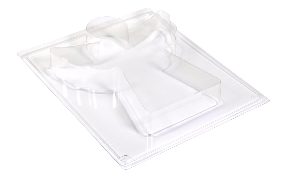 Rayher Angel-Shaped Casting Mould for Concrete Crafts, Clear Plastic Shape for Moulding, PET, 19x17x3cm, 36116000