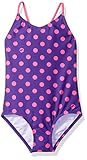 Kanu Surf Big Girls' Suzie Polka Dot 1-Pc Swimsuit, Purple, 14