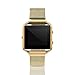 Wearlizer Metal Replacement for Fitbit Versa Bands for Women Rose Gold Silver Black Small Large (Golds)