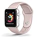 FanTEK 42mm Apple Watch Band M/L, Sports Silicone Replacement Wrist Strap for iWatch Series 1 Series 2, Pink Sand