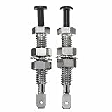 Winnerbe 2Pcs Adjustable Car Truck Bonnet Alarm Light Hood Door Pin Switch 69mm Universal