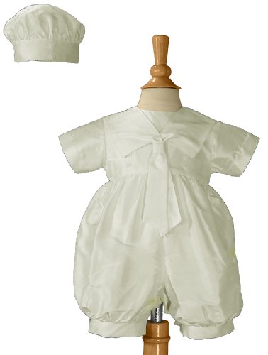Evan Silk Christening Romper