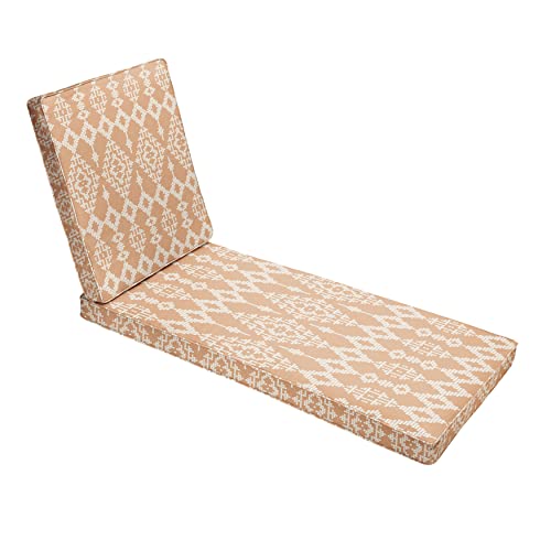 Sorra Home Chaise Lounge Cushion - Water & Fade Resistant, Outdoor Hinged Chair…