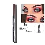 POPVCLY 4D Fork Tip Liquid Eyebrow Pens Tattoo mascara Pencil, Waterproof, Smudge proof (A3)