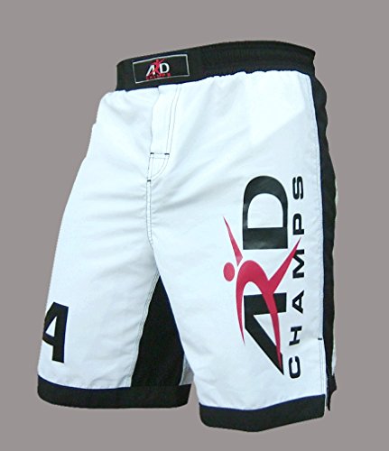ARD-Champs Xtreme MMA Shorts UFC Cage Fight Boxing White (Large) - Thumbnail 4