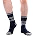 Hiking Crew Socks for Men, MEIKAN Stripe Cotton Fashion Athletic Socks 1, 3, 4, 7 Pack